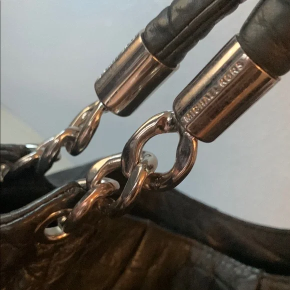 Michael Michael Kors Black Croc-Embossed Bag - Picture 4 of 16